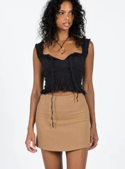 Princess Polly Buddy Mini Skirt  Beige Best