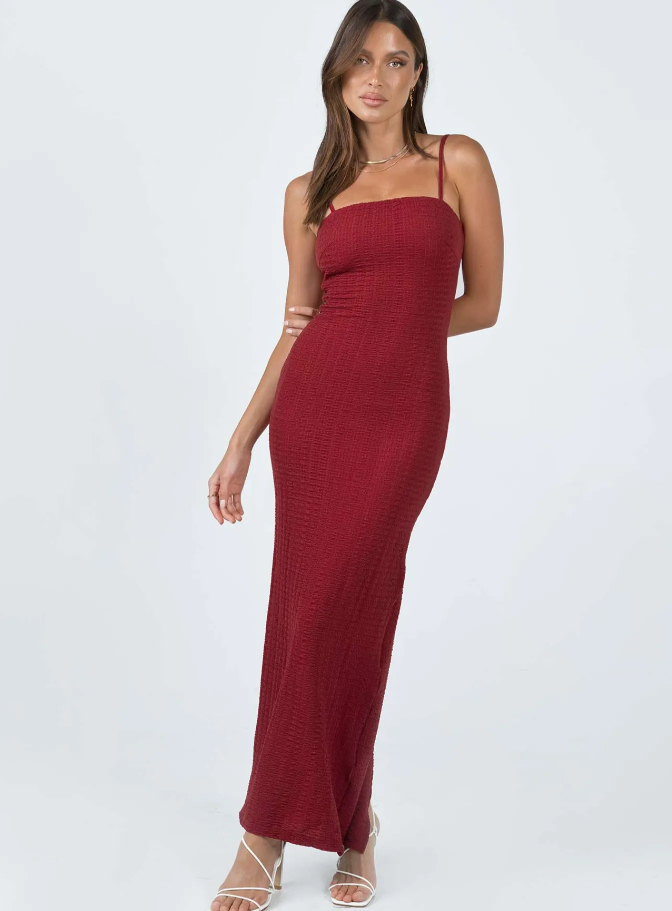 Princess Polly Buella Midi Dress Burgundy Fashion