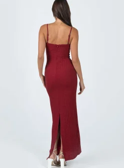 Princess Polly Buella Midi Dress Burgundy Fashion