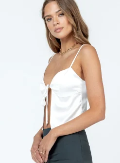 Princess Polly Buress Top  White Store