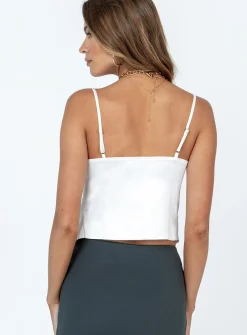 Princess Polly Buress Top  White Store