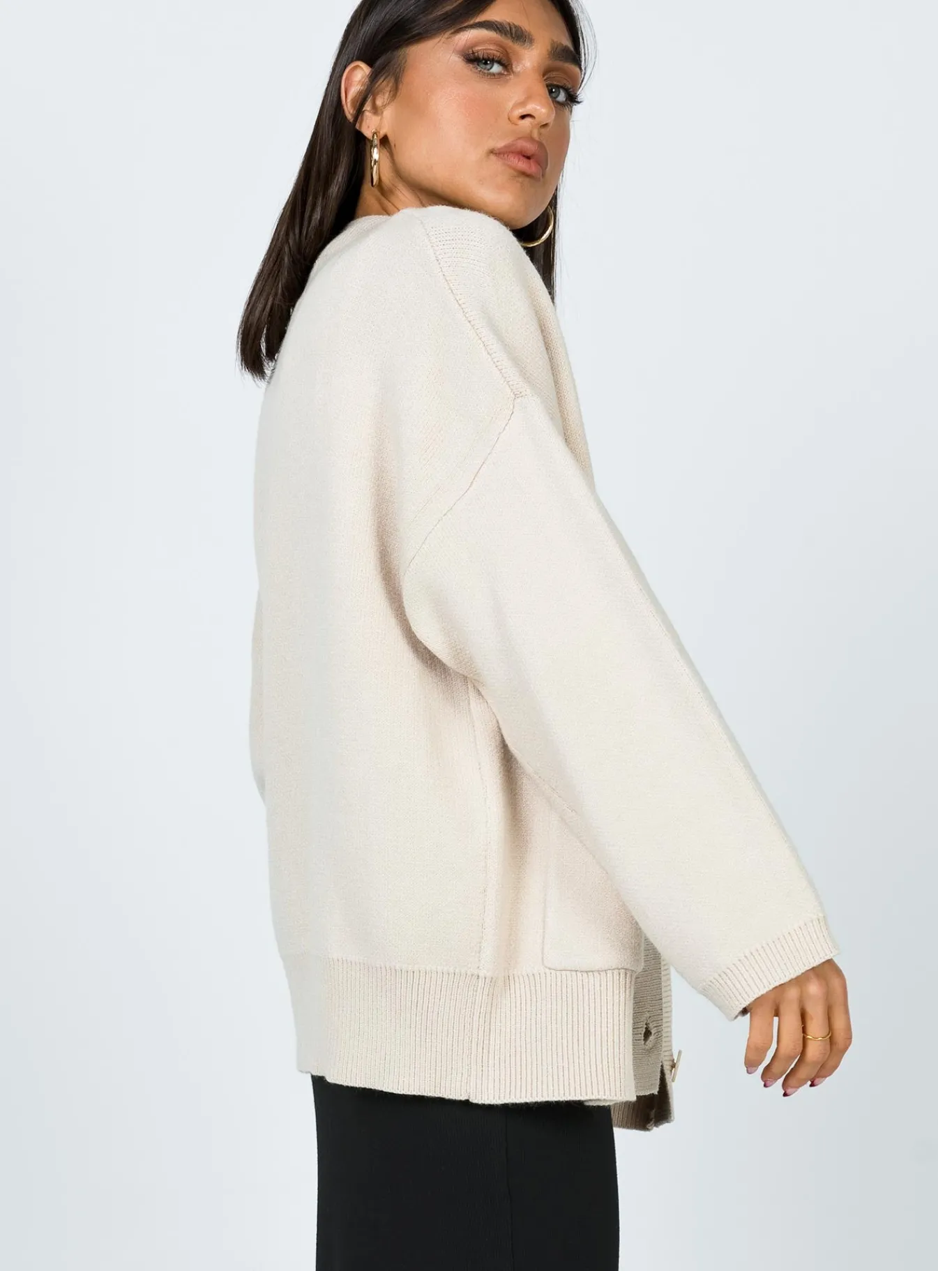 Princess Polly Burke Cardigan Cream Sale