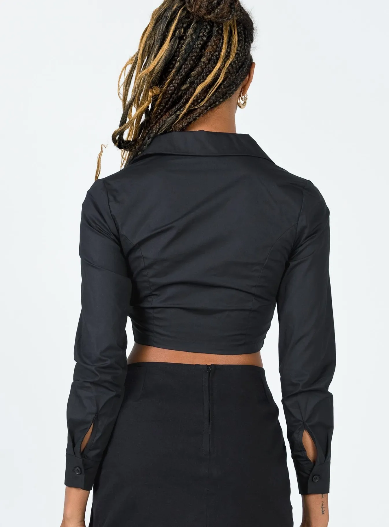 Princess Polly Byredo Cropped Blazer Black Shop