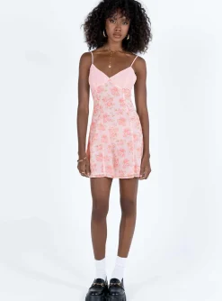 Princess Polly Byrony Mini Dress Pink Multi Cheap