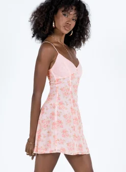 Princess Polly Byrony Mini Dress Pink Multi Cheap