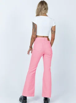Princess Polly Cabarita Lounge Denim Jeans Pink Flash Sale