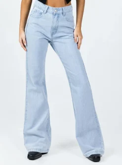 Princess Polly Cabarita Lounge Denim Jeans  Light Wash Online