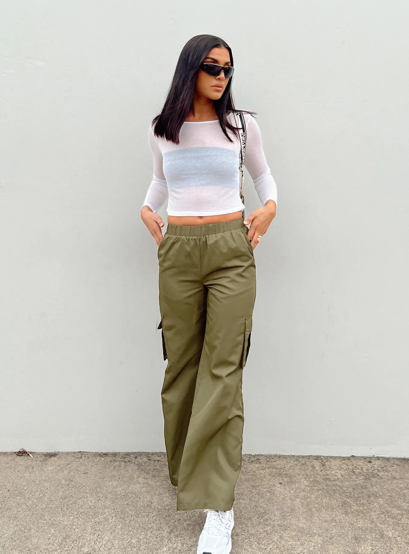 Princess Polly Cademan Cargo Pants Khaki Flash Sale