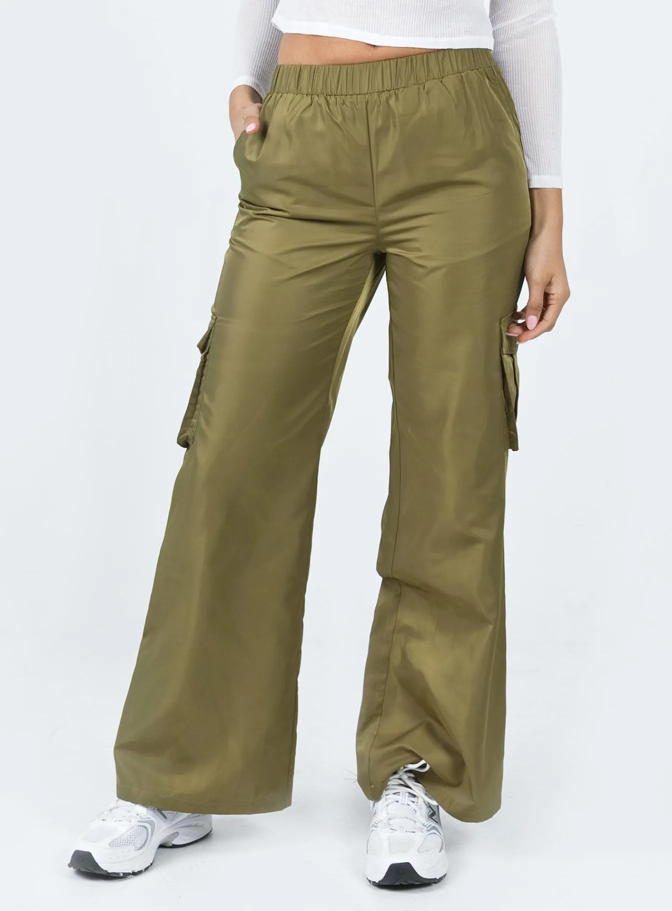 Princess Polly Cademan Cargo Pants Khaki Flash Sale