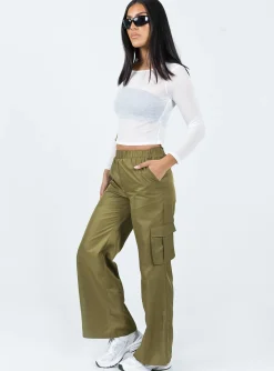 Princess Polly Cademan Cargo Pants Khaki Flash Sale