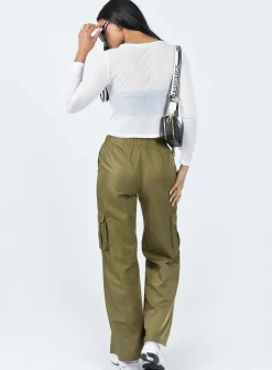 Princess Polly Cademan Cargo Pants Khaki Flash Sale