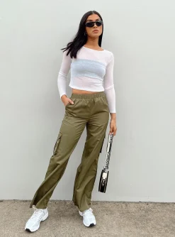 Princess Polly Cademan Cargo Pants Khaki Flash Sale