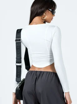 Princess Polly Cahill Long Sleeve Top  White Shop