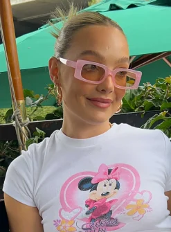 Princess Polly Cahill Sunglasses  Pink Sale