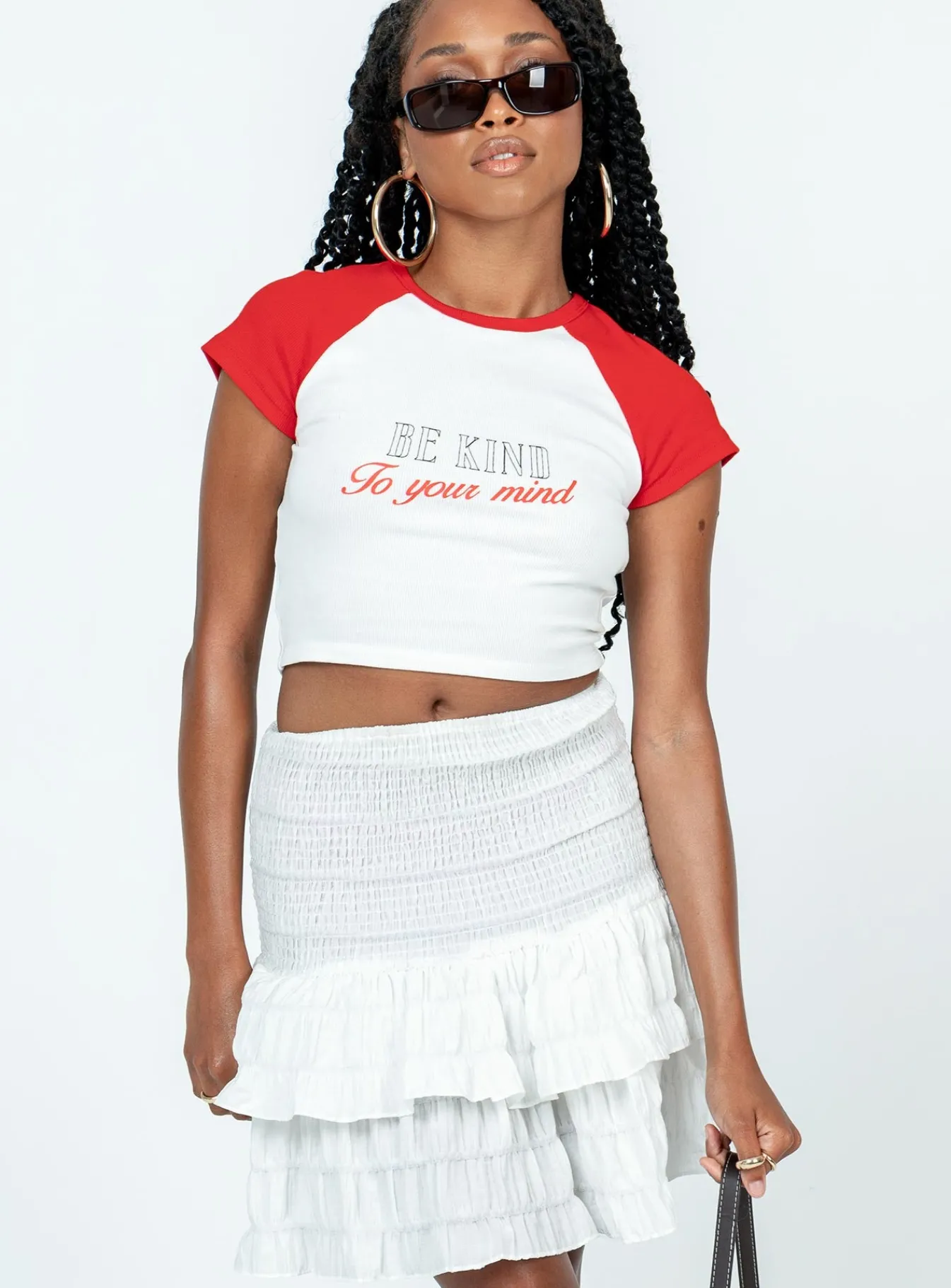 Princess Polly Cailyn Mini Skirt White Hot