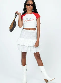 Princess Polly Cailyn Mini Skirt White Hot