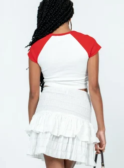 Princess Polly Cailyn Mini Skirt White Hot