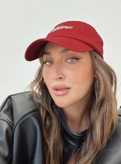 Princess Polly Cal Cap Red Shop