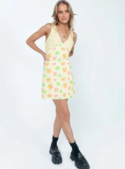 Princess Polly Calan Mini Dress Spliced  Floral New