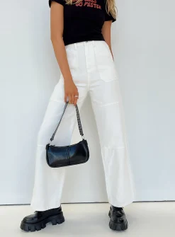 Princess Polly Calcetto Wide Leg Jeans  White Discount