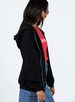 Princess Polly Calder Zip Hoodie Black Best