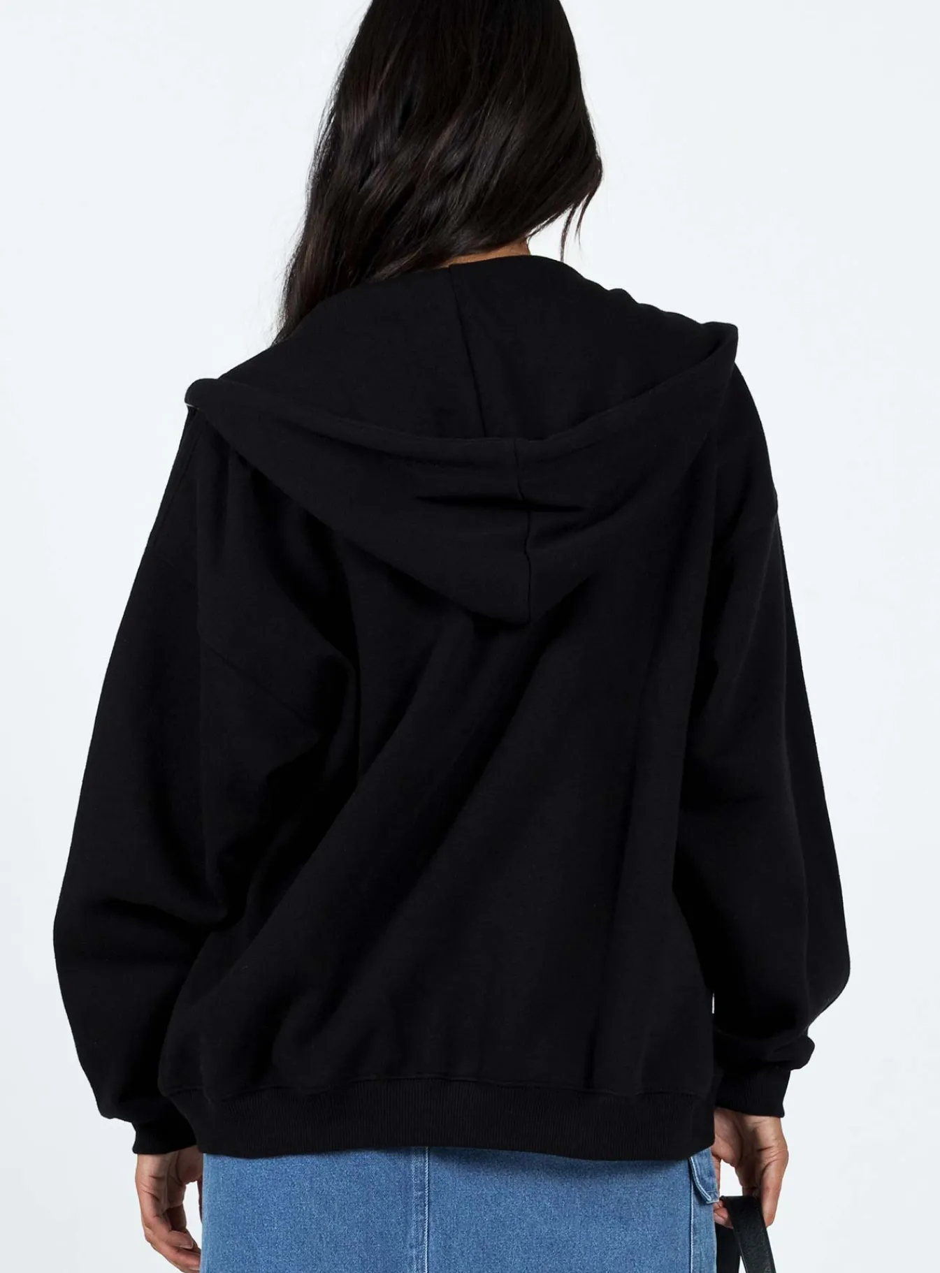 Princess Polly Calder Zip Hoodie Black Best