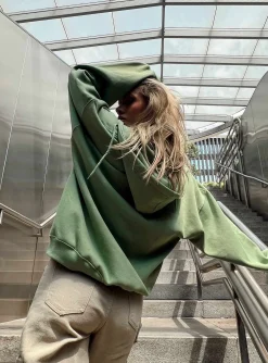 Princess Polly Calder Zip Hoodie  Green Best Sale