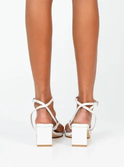 Princess Polly Calisto Heels White Sale