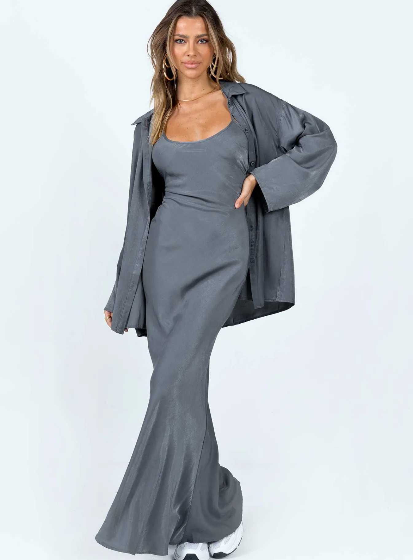 Princess Polly Callie Maxi Set Grey Online