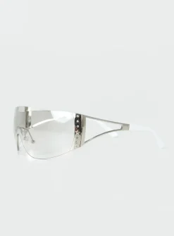 Princess Polly Callile Sunglasses White Outlet