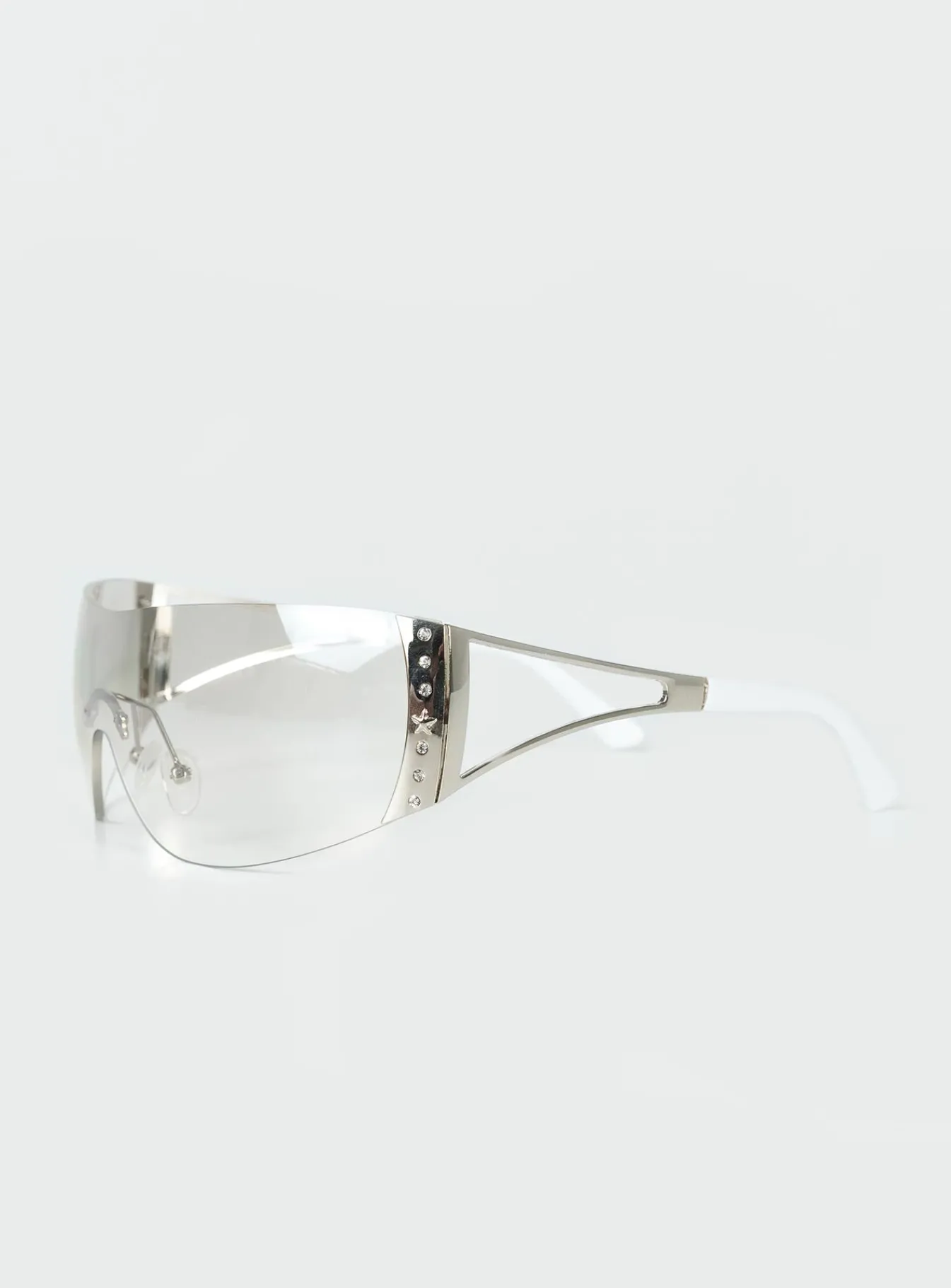 Princess Polly Callile Sunglasses White Outlet