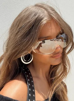 Princess Polly Callile Sunglasses White Outlet