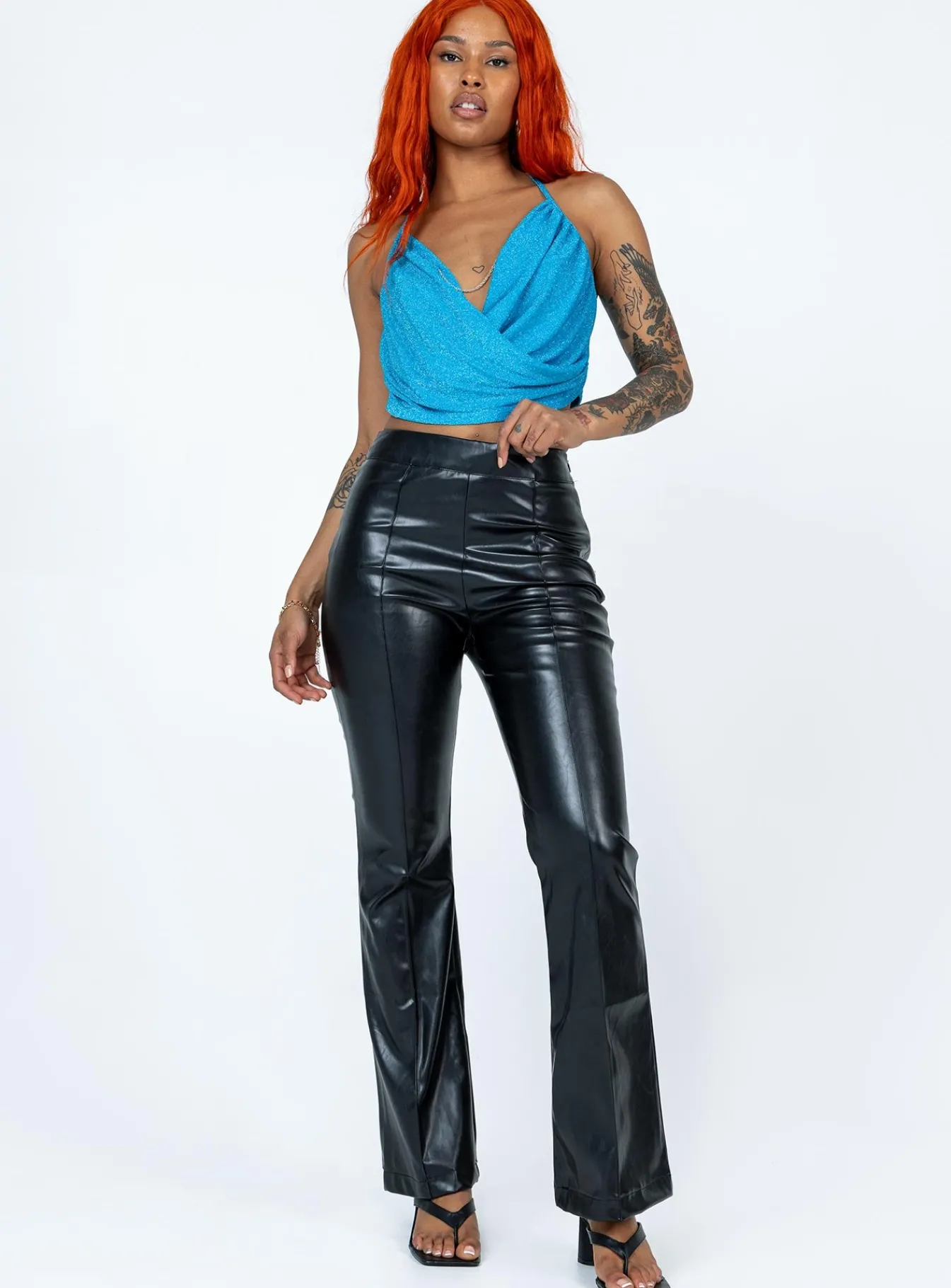 Princess Polly Camarillo Top Blue Flash Sale
