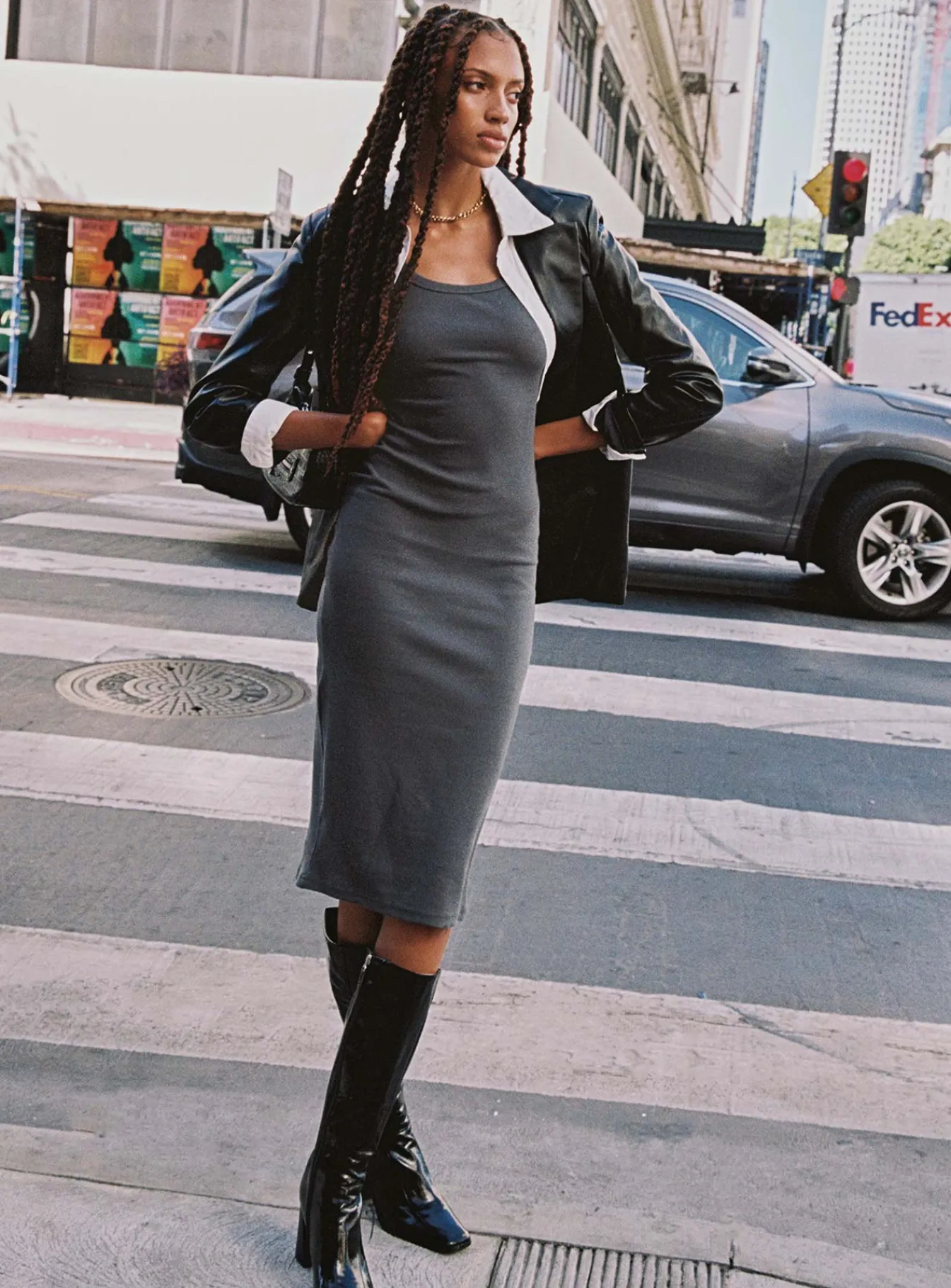 Princess Polly Camellia Midi Dress Slate Grey Online