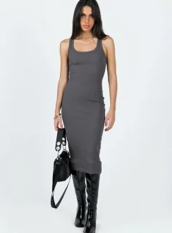 Princess Polly Camellia Midi Dress Slate Grey Online