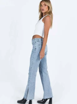 Princess Polly Camilu Split Hem Jeans  Denim Discount