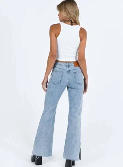 Princess Polly Camilu Split Hem Jeans  Denim Discount
