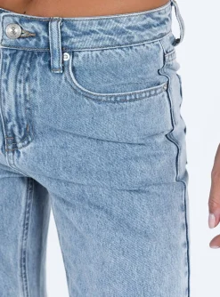 Princess Polly Camilu Split Hem Jeans  Denim Discount
