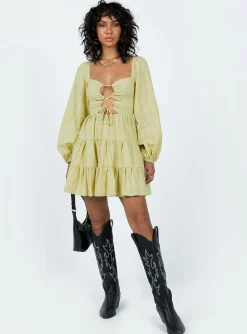 Princess Polly Campbell Mini Dress  Sage Best