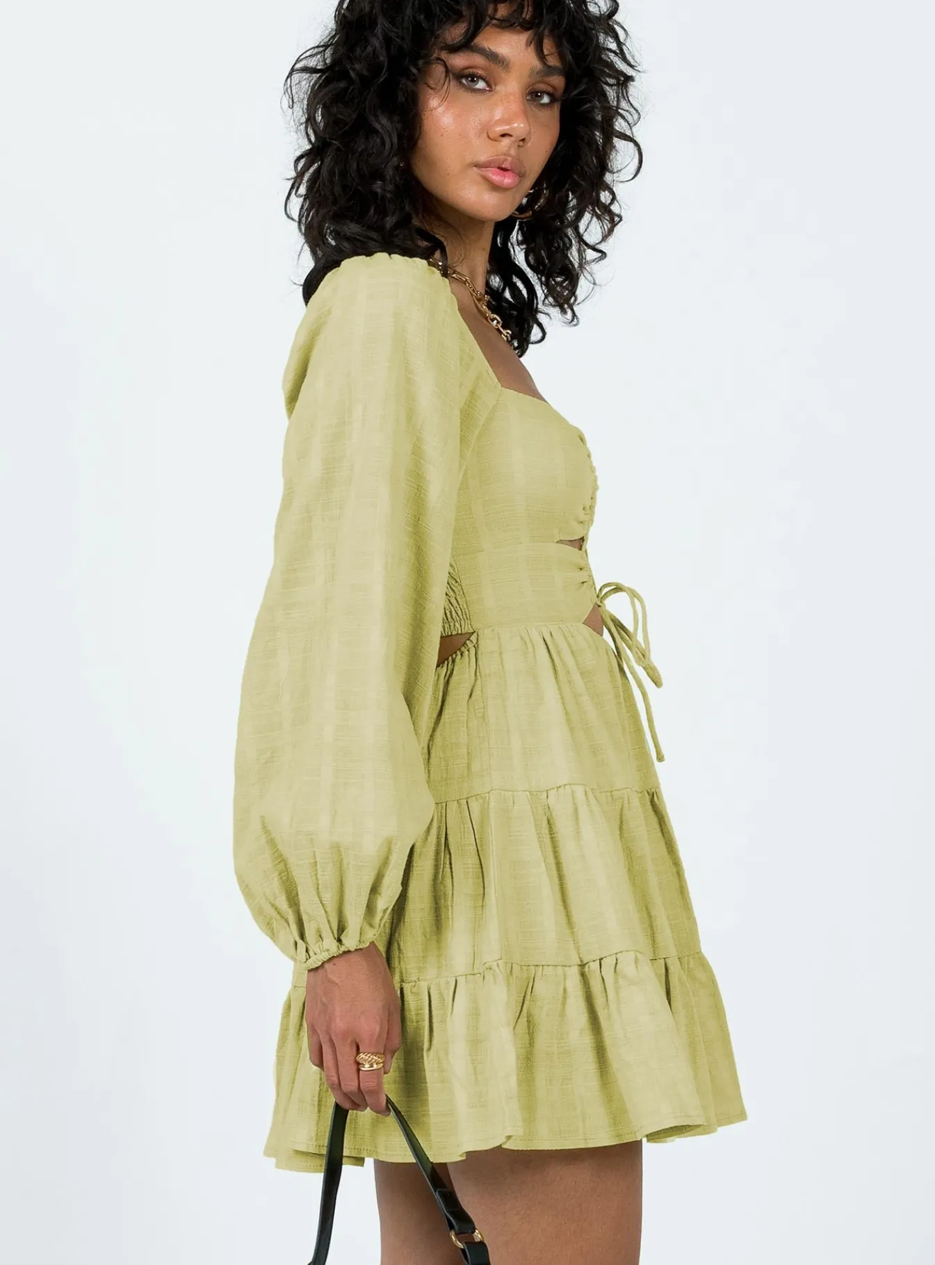Princess Polly Campbell Mini Dress Sage Best