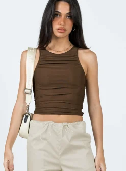 Princess Polly Capano Top  Brown Hot