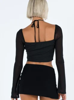 Princess Polly Capel Long Sleeve Top  Black Fashion