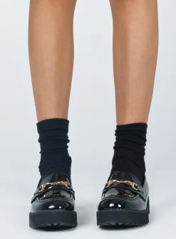 Princess Polly Capri Loafers Black Best