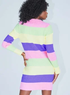 Princess Polly Cara Mini Dress Stripe Multi Sale