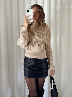 Princess Polly Cardoc Sweater  Beige Discount