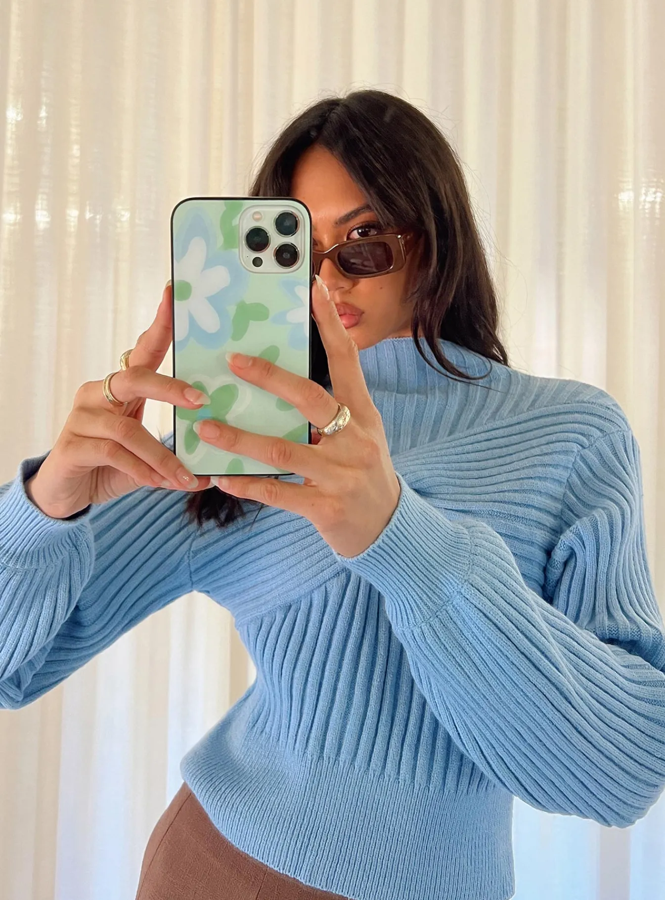 Princess Polly Cardoc Sweater Blue Sale