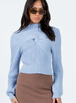 Princess Polly Cardoc Sweater  Blue Sale