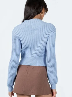 Princess Polly Cardoc Sweater Blue Sale