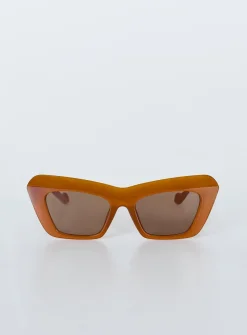 Princess Polly Care For You Sunglasses  Brown Flash Sale