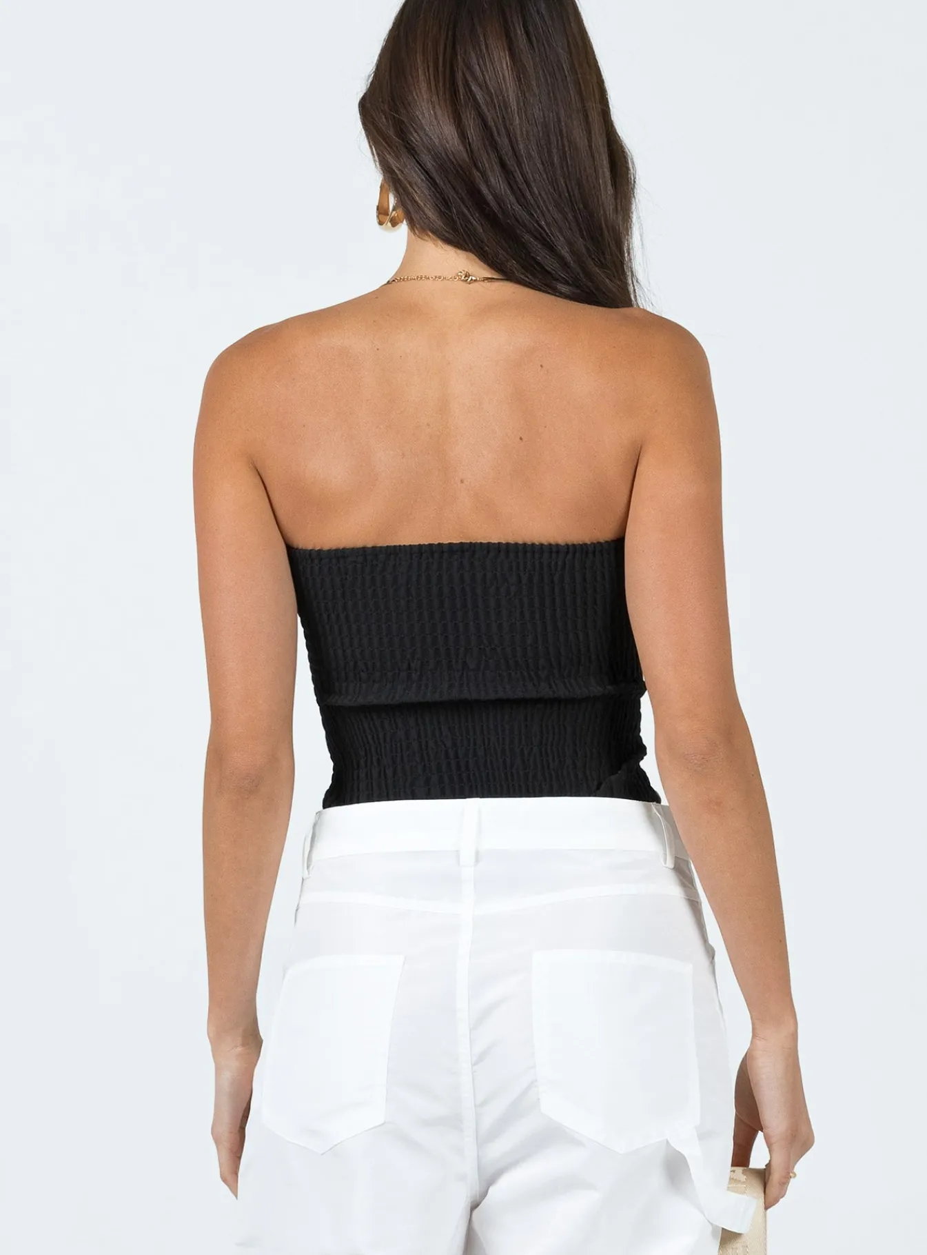 Princess Polly Carelli Strapless Top/ Beige Black Best